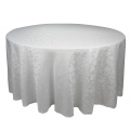 China Factory Großhandel Custom Restaurant Table Leinendamast Jacquard Polyester Bankett Runde